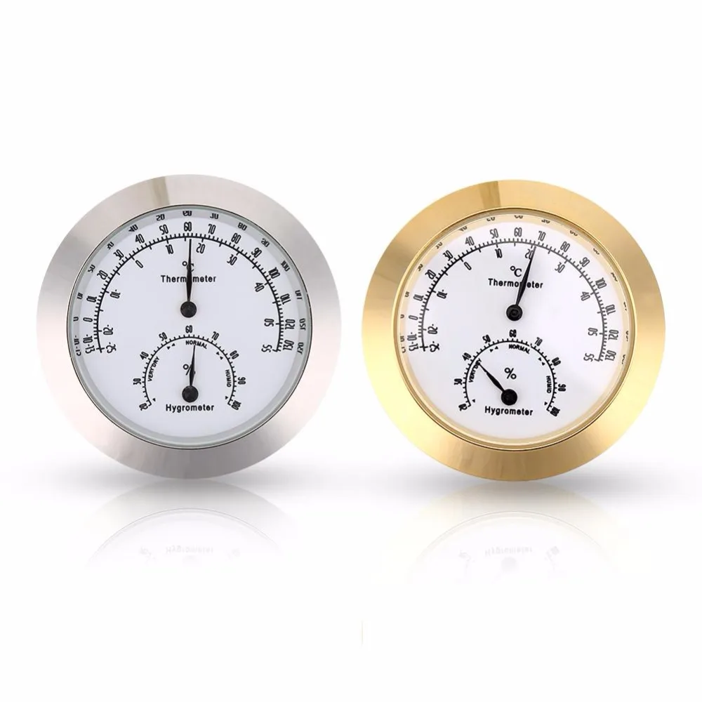 Round Guitar Violin Thermometer Hygrometer Humidity Temperature Meter for Violin Guitar Case