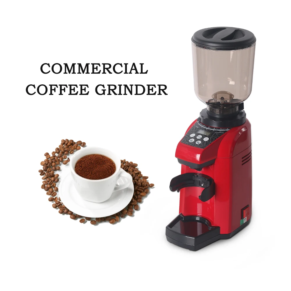 

Red Commercial Coffee Grinder Machine 180W Electric automatic Coffee Bean Mills Coffee Machine EU/US Plug Coffee Tools