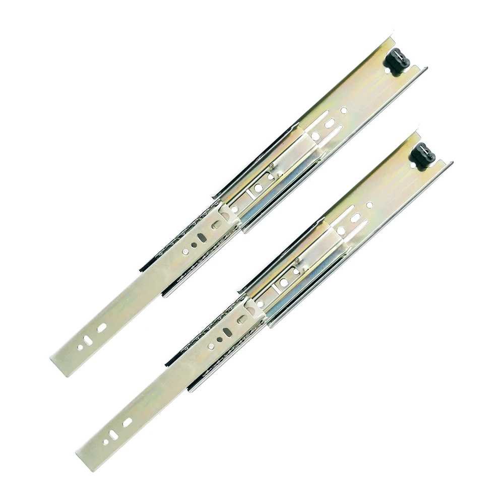 1 Pair White 8 Inch 200mm Smooth Quiet Soft Close Steel Desk Guide
