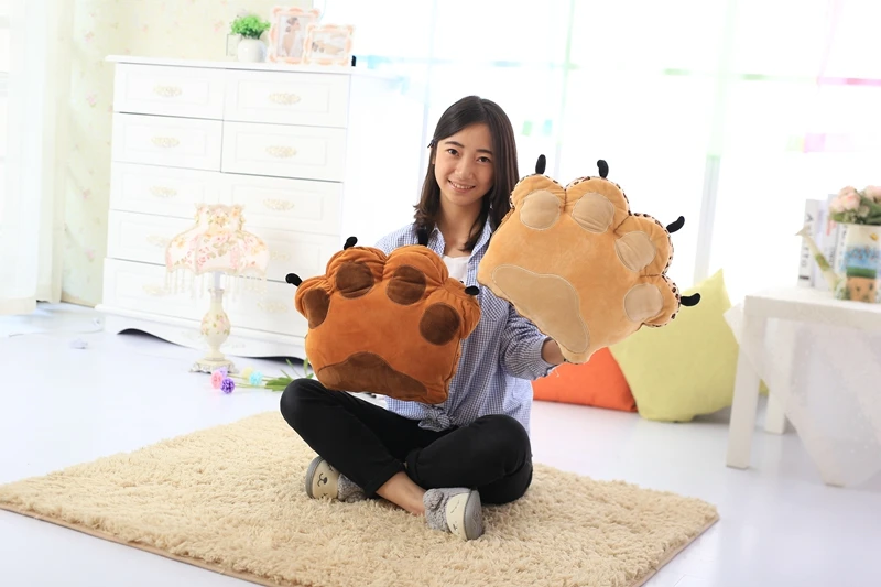 3 In 1 (Pillow+Hand Warm + Blanket) Creative Triad Pillow Hand Cover Lion Tigers Animal Paw Plush Toy Animal Doll Home Sleeping 3 In 1 (Pillow+Hand Warm + Blanket) Creative Triad Pillow Hand Cover Lion Tigers Animal Paw Plush Toy Animal Doll Home Sleeping