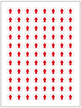 

Retail 0.8cm 19500Pcs/Lot Round Red Arrows Self Adhesive Sticker Labels for Industry Packaging Label 260Pieces/Sheet