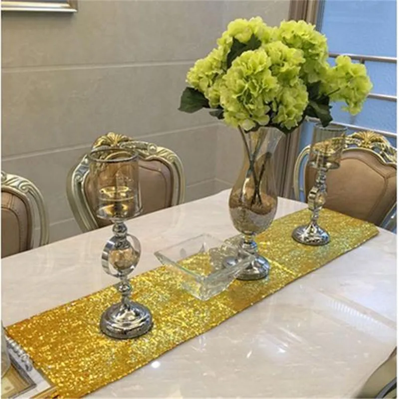 30x275CM Gold Silver Sequin Table Runner Wedding Sparkly Bling Tablecloth Wedding Event Banquet Party Decoration Table Cloth
30x275CM Gold Silver Sequin Table Runner Wedding Sparkly Bling Tablecloth Wedding Event Banquet Party Decoration Table Cloth