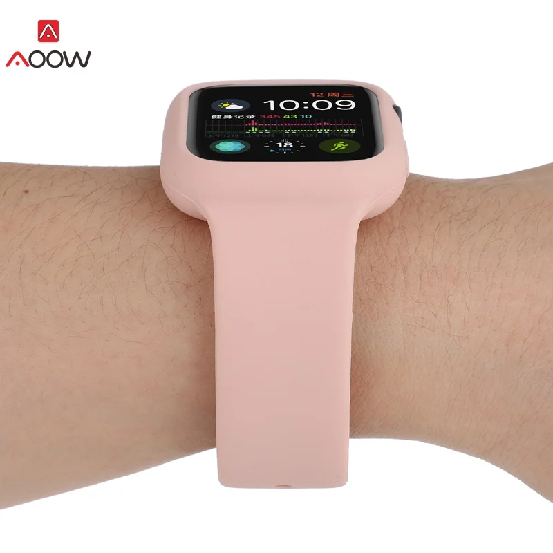 Одежда высшего качества силиконовые ремешки для часов для iwatch 4 3 2 1 модные спортивные браслет ремень Apple Watch 42 мм 38 40 44