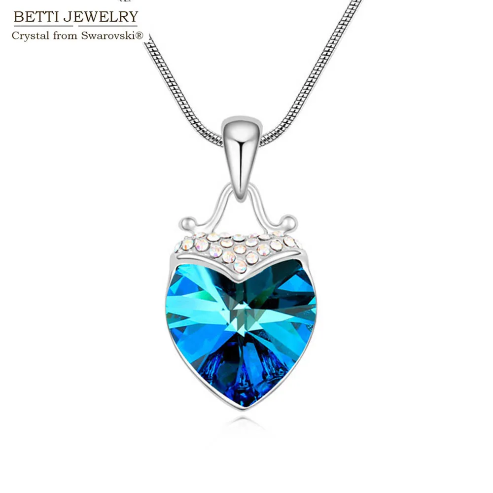 

2016 New design! Charming heart pendant necklace With Genuine Crystals from SWAROVSKI for Valentine's Day gift Bijoux