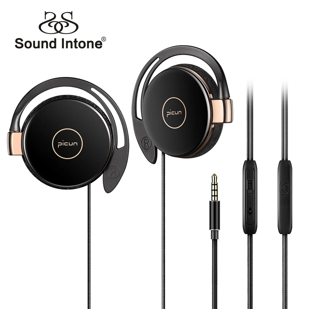 

Sound Intone Sport Running Earphones With Mic Volume Control Anti-drop Off HiFi Headphone For Mobile Phone Windows PC MP3 Player