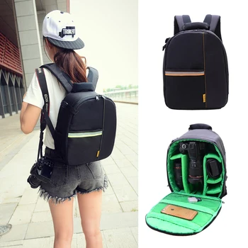 

Roadfisher Casual Light Weight Men Women DSLR Digital SLR Camera Backpack Travel Rucksack Bag Insert Case For Canon Nikon Sony