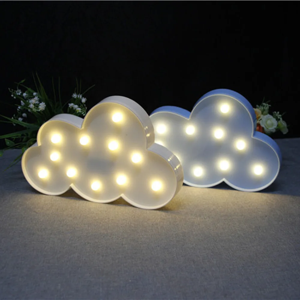 3D Cloud Night Lamp Battery powered plastic Light Baby sleep light