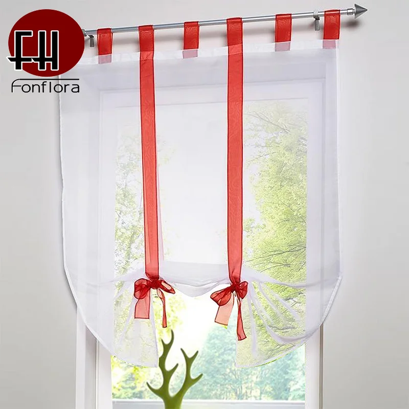 Yarn Fabric Roman Curtain Solid Kitchen Streamer Design Yarn Fabric Roman Curtain Solid Kitchen