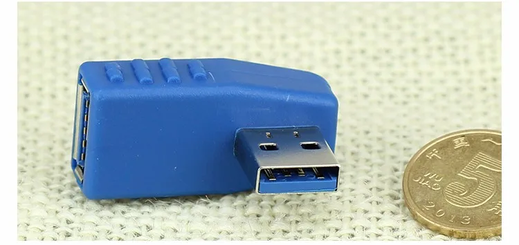 Качественный вертикальный угол 90 градусов USB 3,0 штекер-Женский адаптер конвертер соединитель разъем