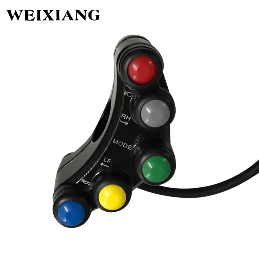 12V Aluminum Alloy Motorcycle Switches 7/8" 22mm Handlebar Mount