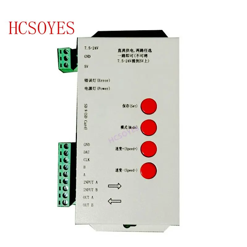

Original T1000S & SD card 2048 Pixels led controller for WS2801 APA102 WS2811 WS2812B LPD6803 6812 led strip
