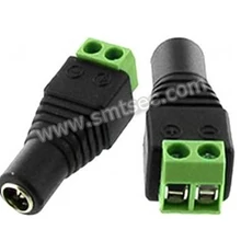 100 шт. 5,5 мм x 2,1 мм 100 шт./лот CCTV системы скрытого видеонаблюдения DC мощность разъем адаптера Plug питание(SU-DC12