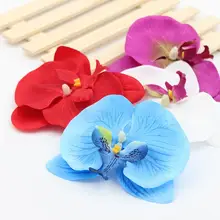 5 шт./лот Искусственный шелк цветок бабочка Орхидея роза Венок имитация каллы цветок одежда Свадебная шляпа украшение цветок