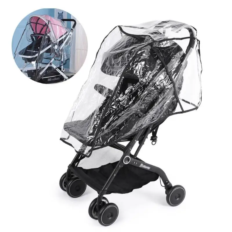 Baby Stroller Accessories Universal Rain Cover Mosquito Net Zipper Wind Dust Shield Waterproof Raincover for Pushchairs Supply baby stroller accessories desk	