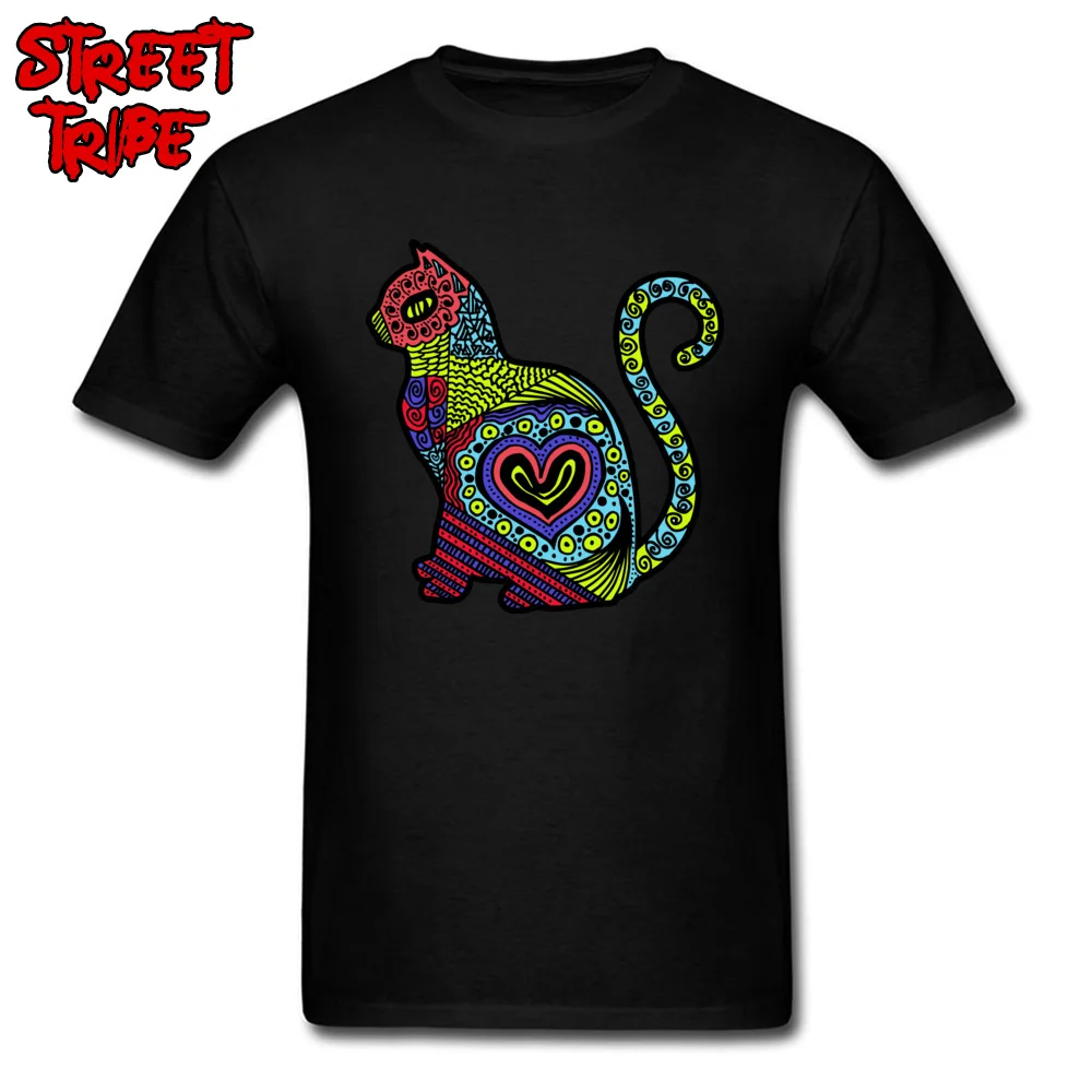Cat Pop Group Short Sleeve Tops Shirts Summer O-Neck 100% Cotton Men Top T-shirts Group Tops Shirts Funny Drop Shipping Cat Pop black