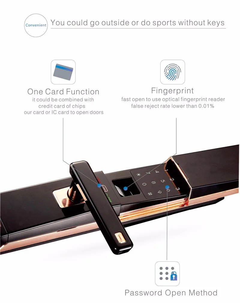 LACHCO Биометрические смарт электронный замок двери цифровой сенсорный экран с отпечатком пальцев + пароль карта ключ 4 способа сдвижная