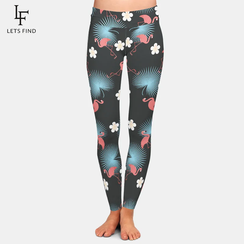 

3D Flamingo Print Black Leggings Women Plus Size High Quality Fitness Legging Women Clothing 2019 Free Shipping