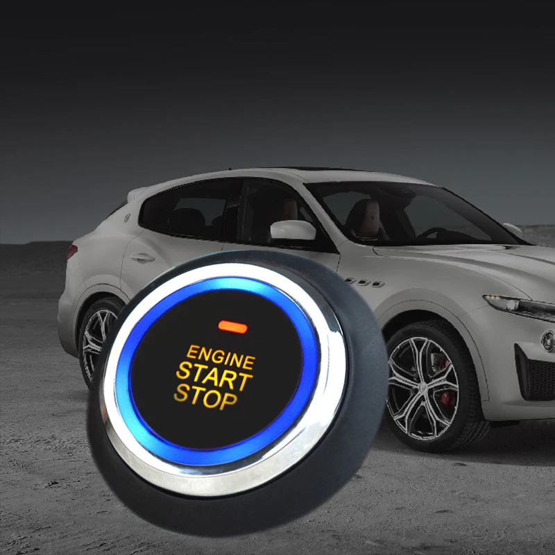 

Keyless System door poussoir drukknop tactile buttons car-styling Car start stop button Engine Push Start Button Alarm RFID lock