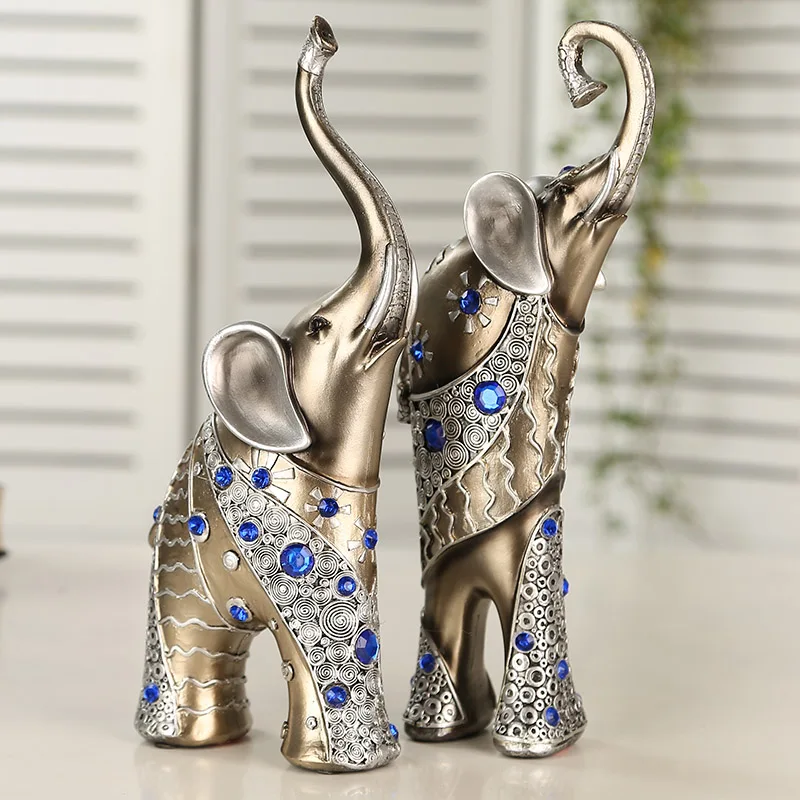 Elefante DecorationLovely Mamá Niño Elefante Artesanía Muebles