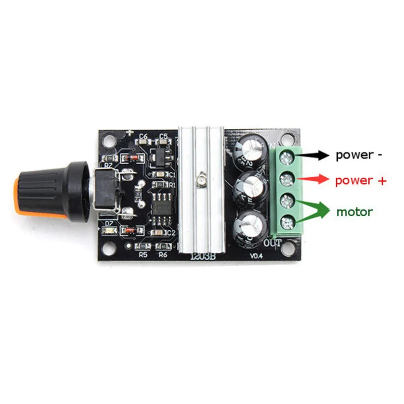 1 шт. Новый PWM контроллер скорости двигателя постоянного тока модуль переключателя скорости 6 в/12 В/24 В/28 в 3A 1203B
