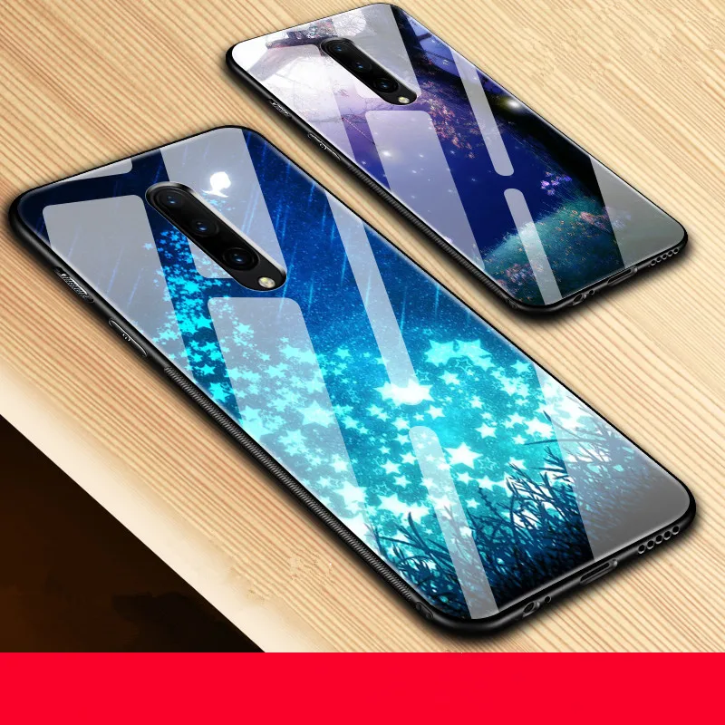 Жесткий чехол из закаленного стекла для oneplus 7 pro 1+ 7 one plus 7, защитный чехол, глянцевый чехол с защитой от царапин для oneplus 7, чехол