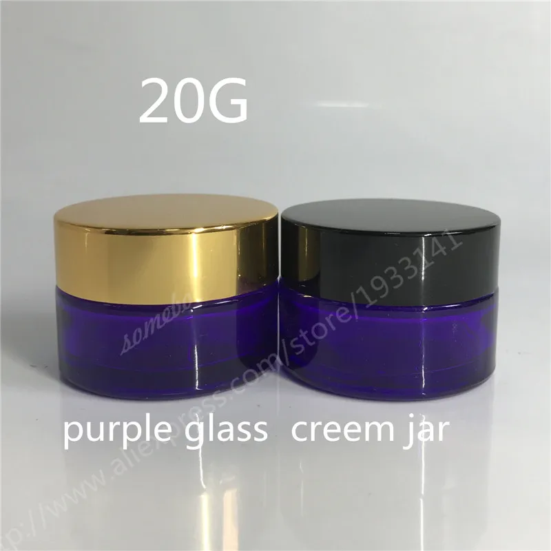 Free Shipping 100cs/lot 20G Purple Glass Jar , Glass Container
