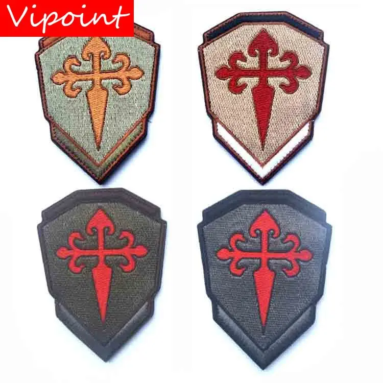 

VIPOINT embroidery HOOK&LOOP Knights of Santiago patch cross patches badges applique patches for clothing AD-387