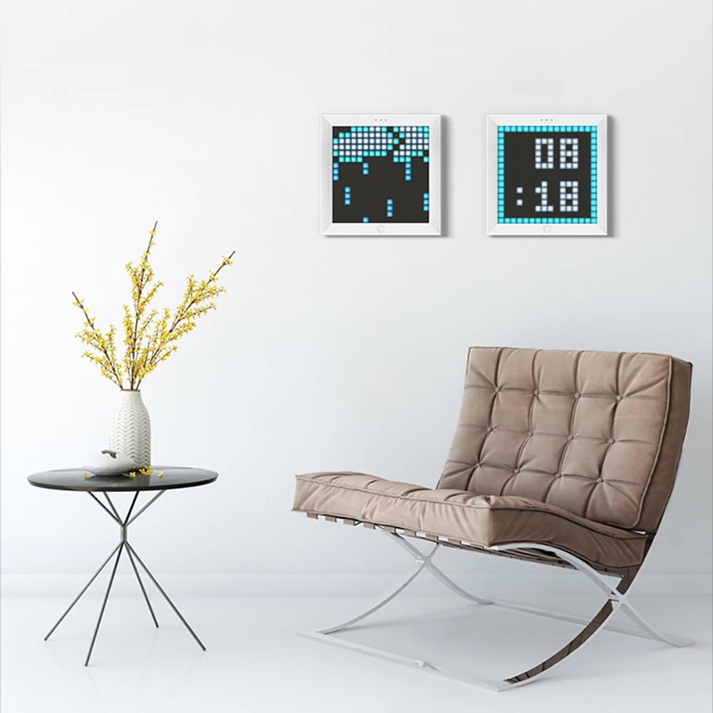  Divoom Pixoo Pixel Art Painel Digital Led Alarme Relógio Bluetooth sem Fio Terno para Android e Ios Sistema Controlado por Aplicativo Diy - Image 6