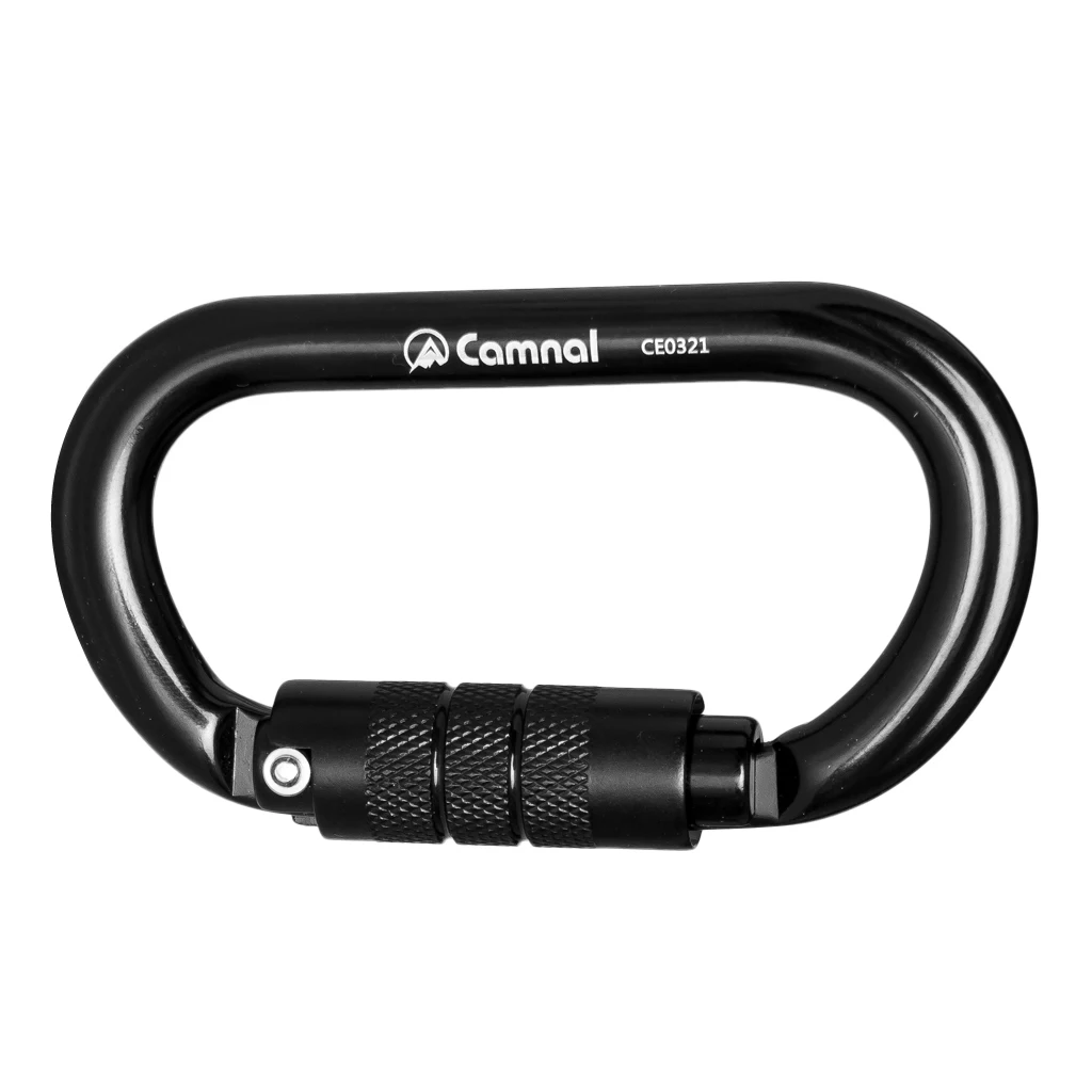 Perfeclan Rock Screw Gate Auto Locking Carabiner Climbing Safety D Type Hook Aluminum Auto Lock Screwgate D Carabiner