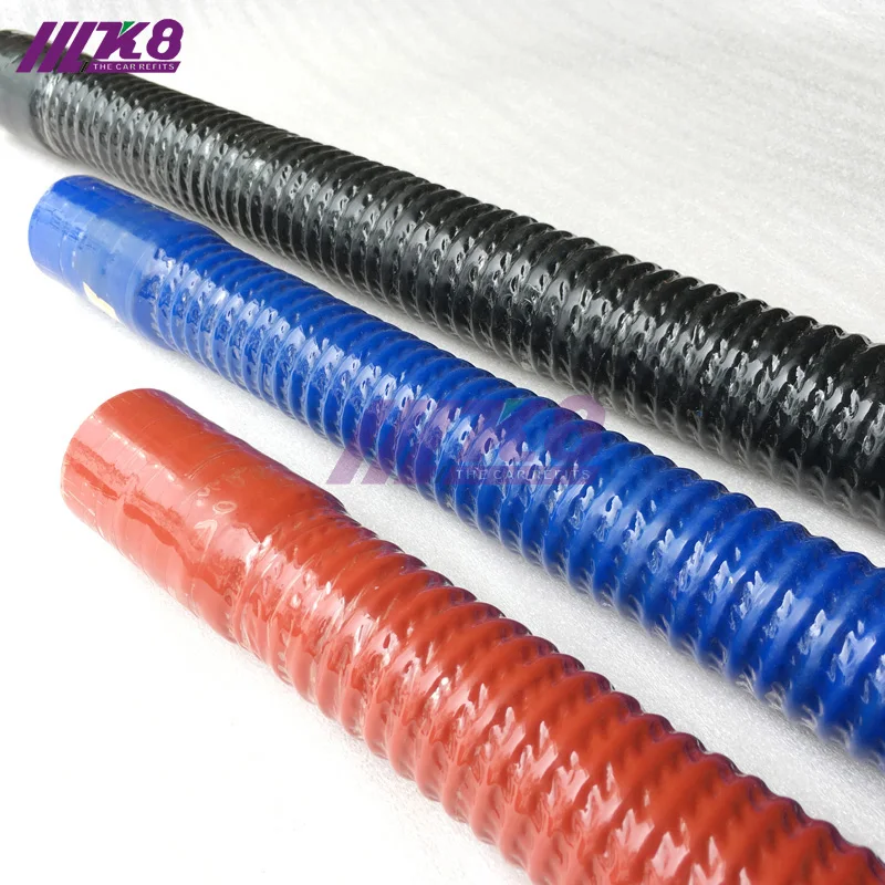 

ID:60MM 65MM 75MM replace auto bend silicone tube hose rubber steel tube pipe (Length: 400mm500MM 600MM 800MM) Red/Blue/Black