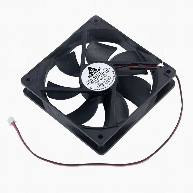 Gdstime 1 шт DC 12V 120mm x 25mm 2-Wire 12025 чехол для компьютера ПК кулер 12 см вентилятор