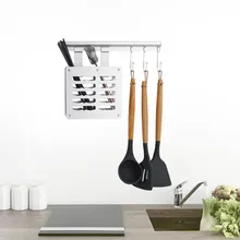 Неперфорированный кухонный настенный стеллаж палочки для еды Столовые приборы take rack LU5075