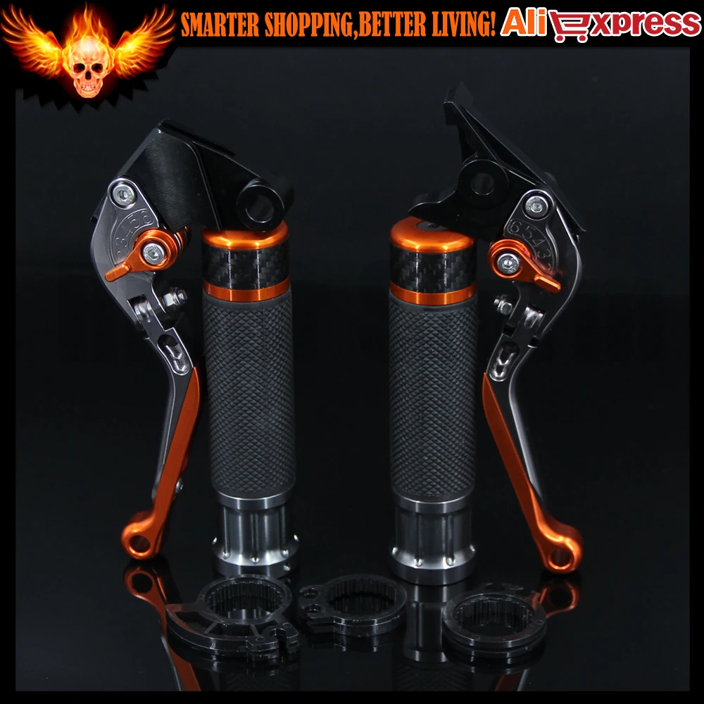 

Motorcycle Brake Clutch Levers and Handlebar Hand Grips for KTM 690 Duke/SMC/SMCR Duke R Enduro R SMC-R 200 390 Duke/RC390 RC200