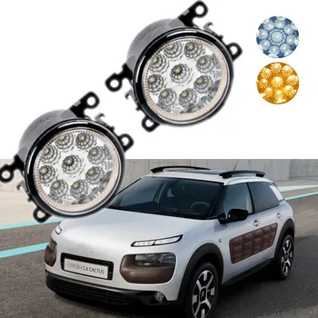 

For Citroen C4 Cactus 2014 2015 2016 9-Pieces Leds Chips Yellow / White LED Fog Light Lamp H11 H8 12V 55W Halogen Fog Lights