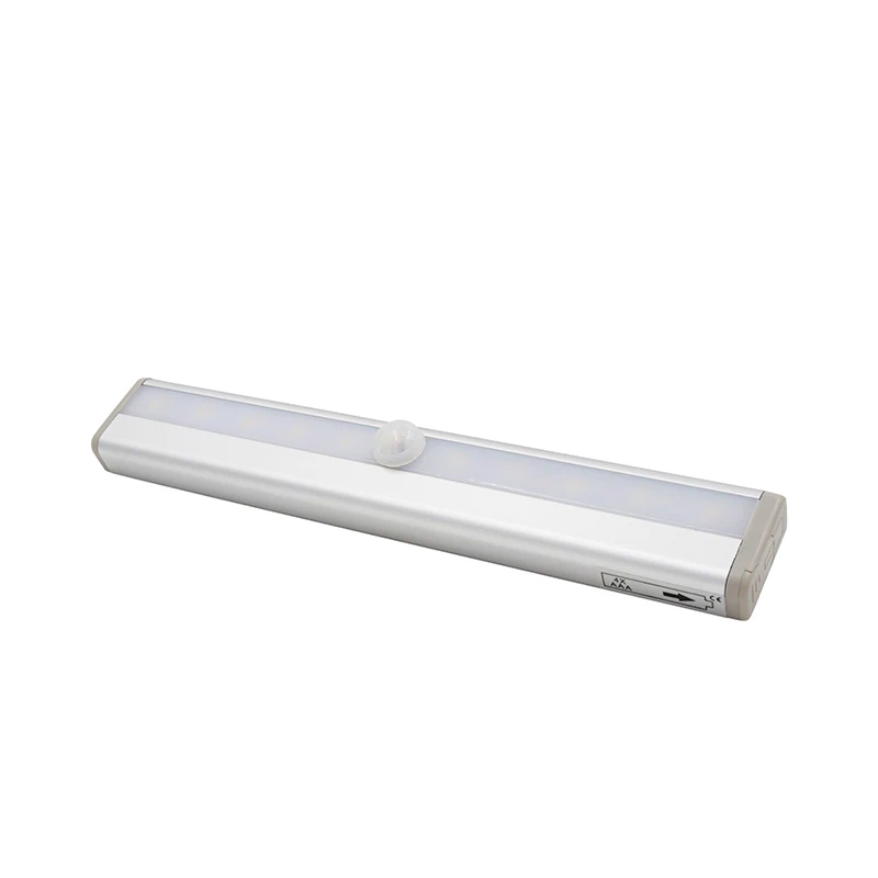 

LED Cabinet Drawer Night Light Wireless PIR USB Charging AAA Battery Motion Sensor Lamp Super Bright 10LED Cold White Warm White