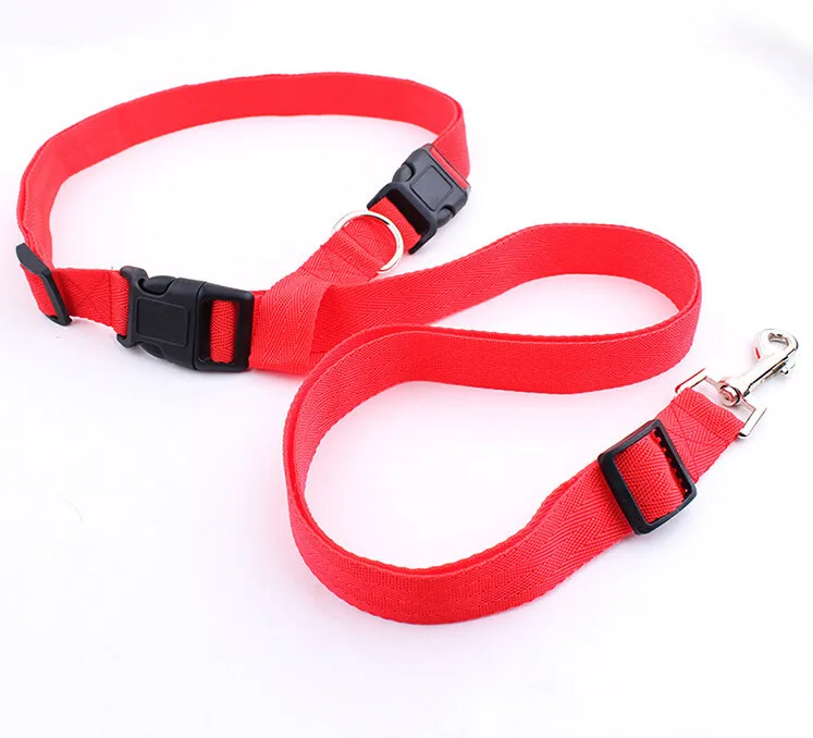 Нейлоновый Поводок для собаки Hands Free Pet Lead бег трусцой пояс поводок для собаки чихуахуа Регулируемый 7 цветов