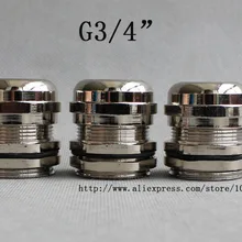 1 шт G3/4''nickel латунные кабельные вводы применить к кабелю 13-18 мм