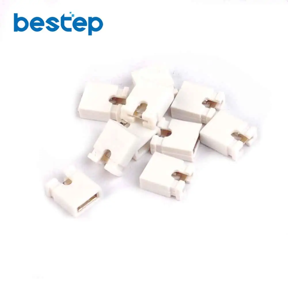 2000PCS 2.54mm Standard Circuit Board Jumper Cap Shunts White Short