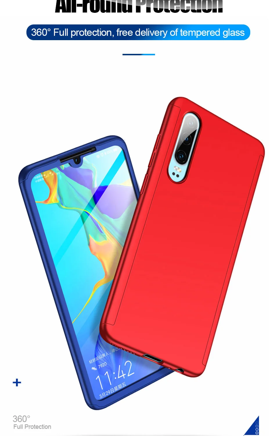 360 Полный чехол для телефона huawei Honor 20 чехол противоударный чехол для Honor 20Pro 8 9 10 Lite 8S 8C 8X 8A Передняя и задняя оболочка
