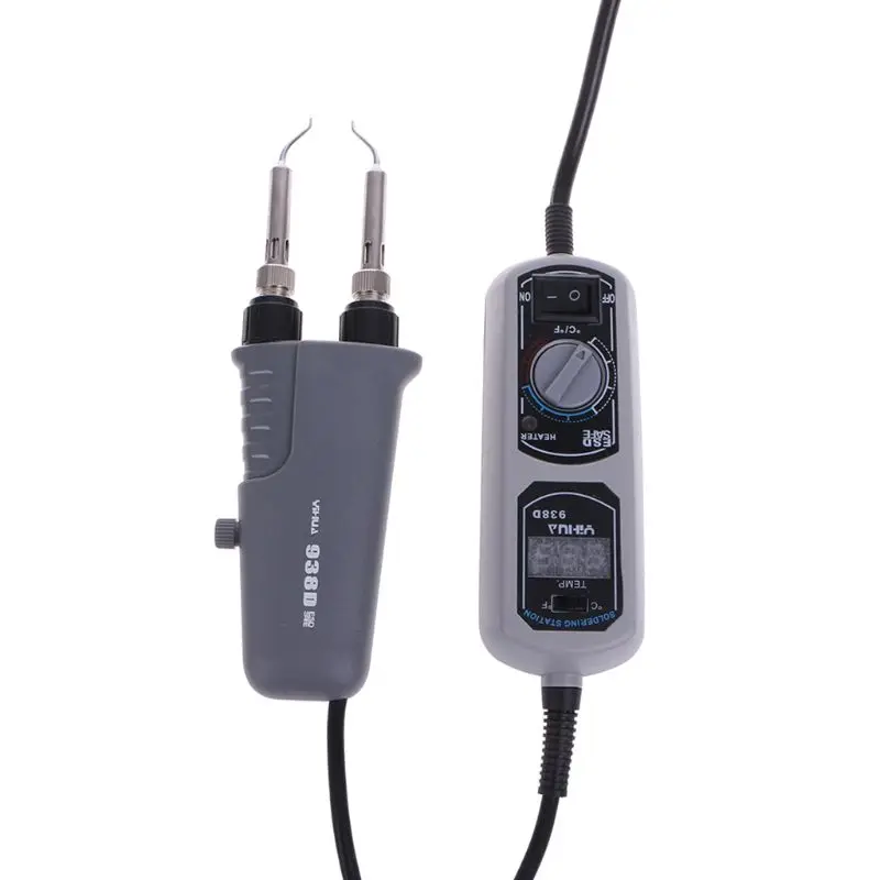

Double Heads Hot Tweezers Mini Soldering Station With Iron Stand For BGA SMD Repairing
