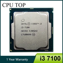 Процессор Intel Core i3 7100, 3,90 ГГц, 3 м, двухъядерный разъем 1151, настольный процессор, 100% рабочий