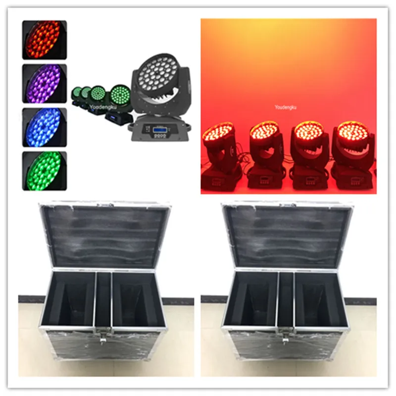 6 шт. с flightcase Профессиональный RGBWA + UV 36x18 Вт rgbwa uv moving head light 36 в 1 led zoom wash | Лампы и