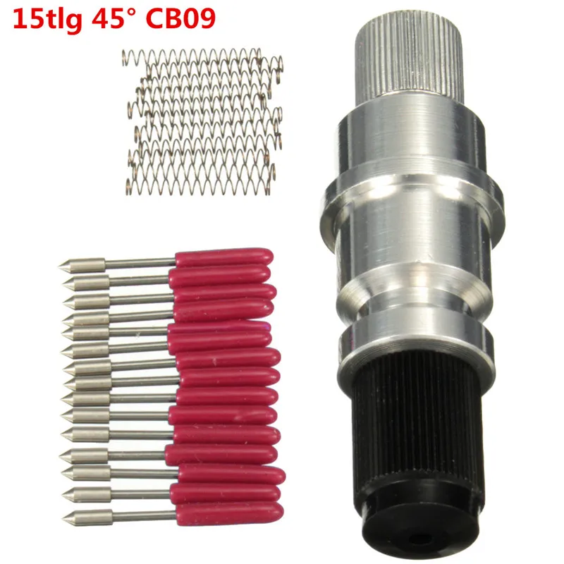 Online 1Pc Lama di Taglio Supporto Per Alta Durezza Graphtec CB09 Silhouette Cameo Holder + 15Pcs Lame Taglierina Del Vinile Plotter 45 gradi