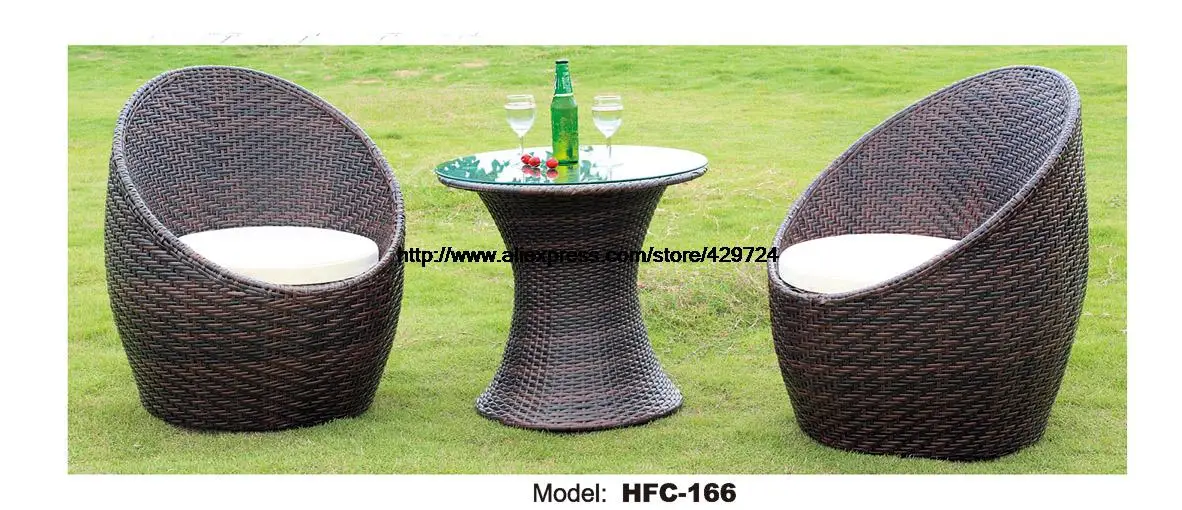 Outdoor bistro set furniture garden rattan table chair sets .