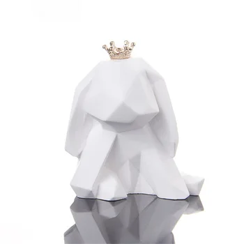 

Geometric Rabbit Miniature Figurines Art Sculpture 3D Animal Statues Gypsum Crafts Car Perfume Car Interior Decorations R537
