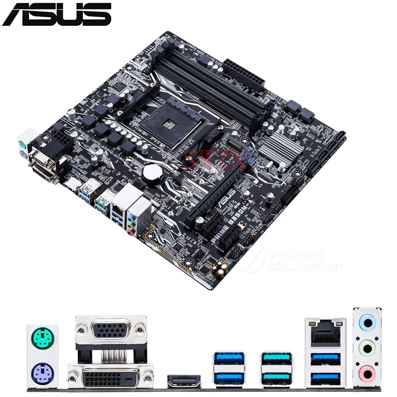 original Used Desktop motherboard For ASUS PRIME B350M A B350