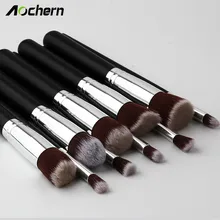 Aochern 10Pcs Makeup Brushes Set Pro Powder Blush Foundation Eyeshadow Eyeliner Lip Cosmetic Brushes Kit Beauty Tools #1002