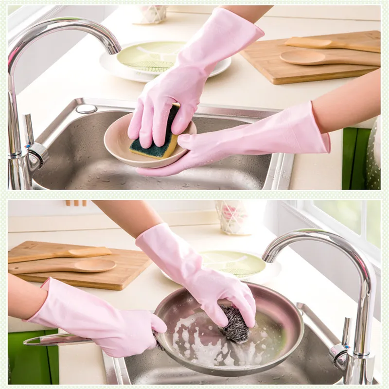 3 Color Optional Solid Color Durable Water-proof Dishwashing Long Sleeve Gloves Washing House Cleaning Glove 3 Color Optional Solid Color Durable Water-proof Dishwashing Long Sleeve Gloves Washing House Cleaning Glove