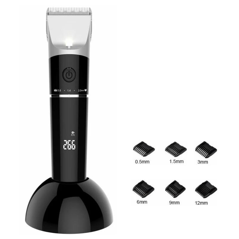 

Professional Electric Pet Hair Clipper Cat Dog Hair Trimmer Grooming Animals Clipper Pets Haircut Machine LED Light 0.5mm cut