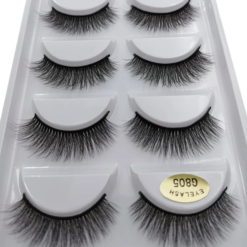 

5 pairs mink eyelashes false eyelashes natural handmade 3d mink lashes false eyelash extension makeup cilios maquiagem faux cils